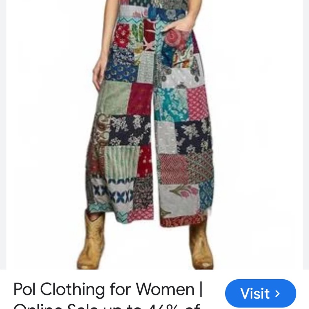 Pol Large Multicolor Patchwork Maxi Jumpsuit - image 3